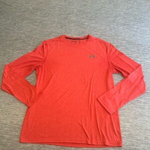 Under Armour Men's heat gearVibrant Red Long Sleeve Tee